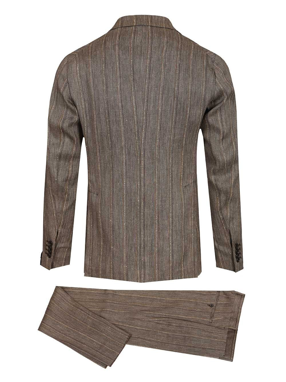 Tagliatore Tagliatore Men "Monecarlo" Double-Breasted Suit In Linen Blend