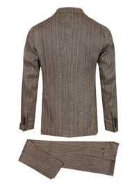 Tagliatore Tagliatore Men "Monecarlo" Double-Breasted Suit In Linen Blend
