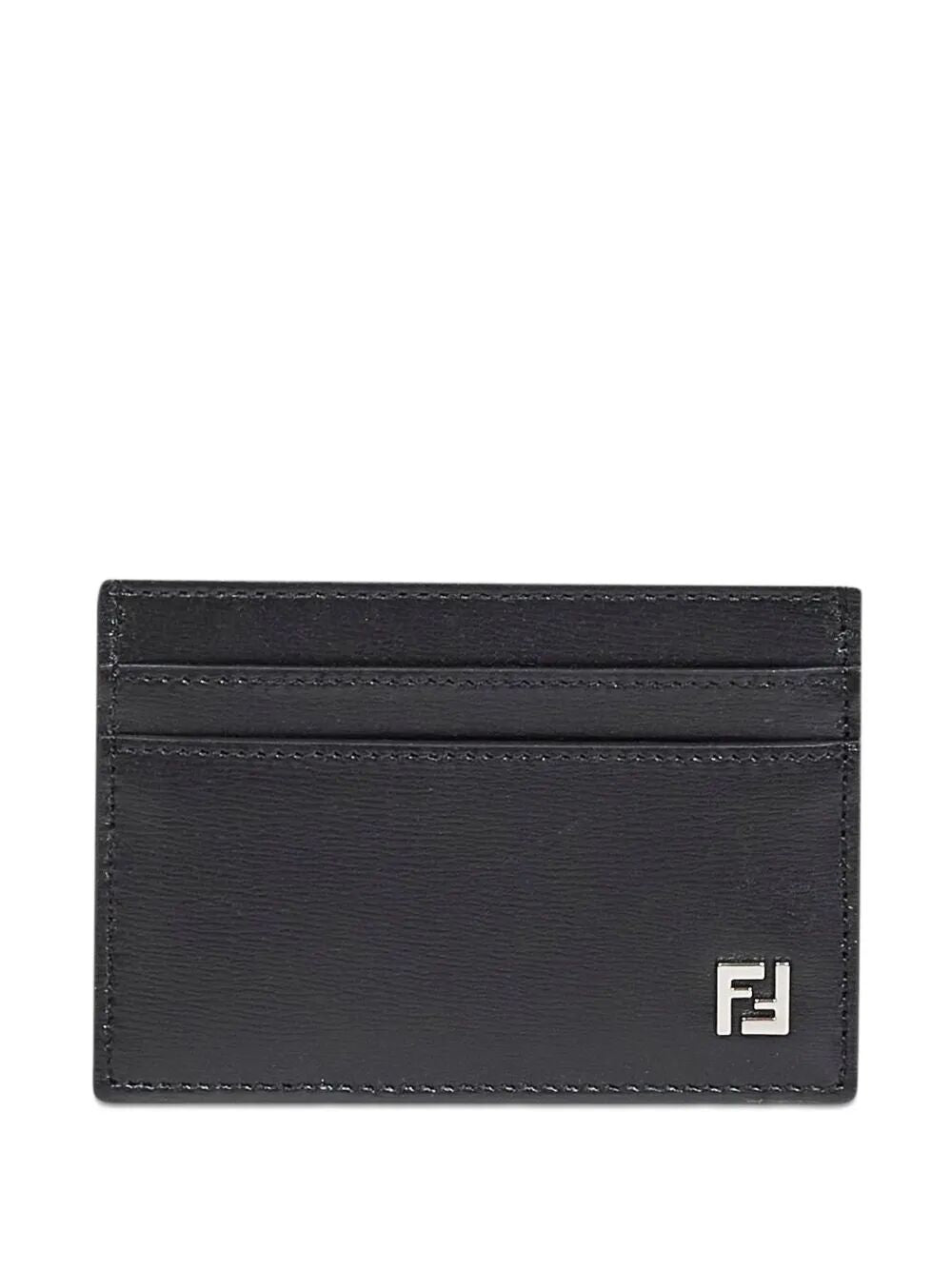 FENDI Ff Squared Leather Card Holder Women