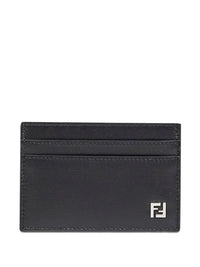 FENDI Ff Squared Leather Card Holder Women