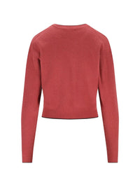 CHLOE Chloe Women Cropped Fitted Wool Knit Logo Sweater