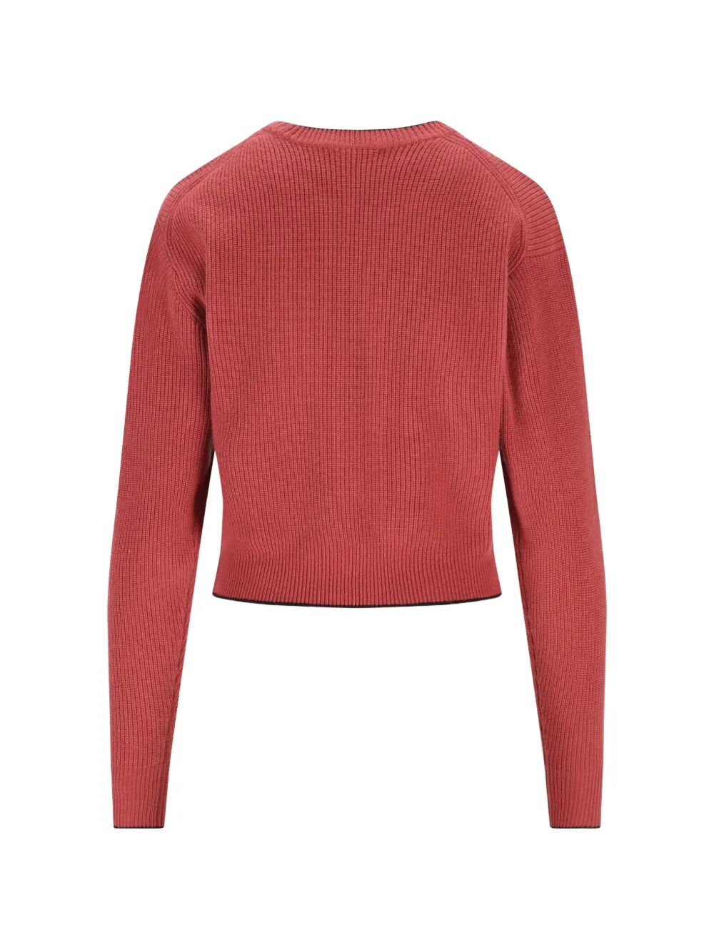 CHLOÉ Cropped Fitted Wool Knit Logo Sweater Women