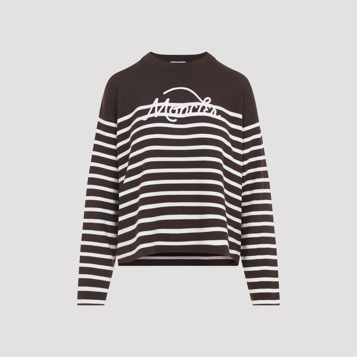 Moncler Striped Logo Knit Sweater Women