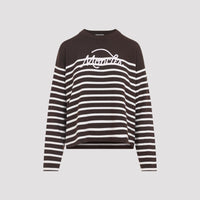 Moncler Striped Logo Knit Sweater Women