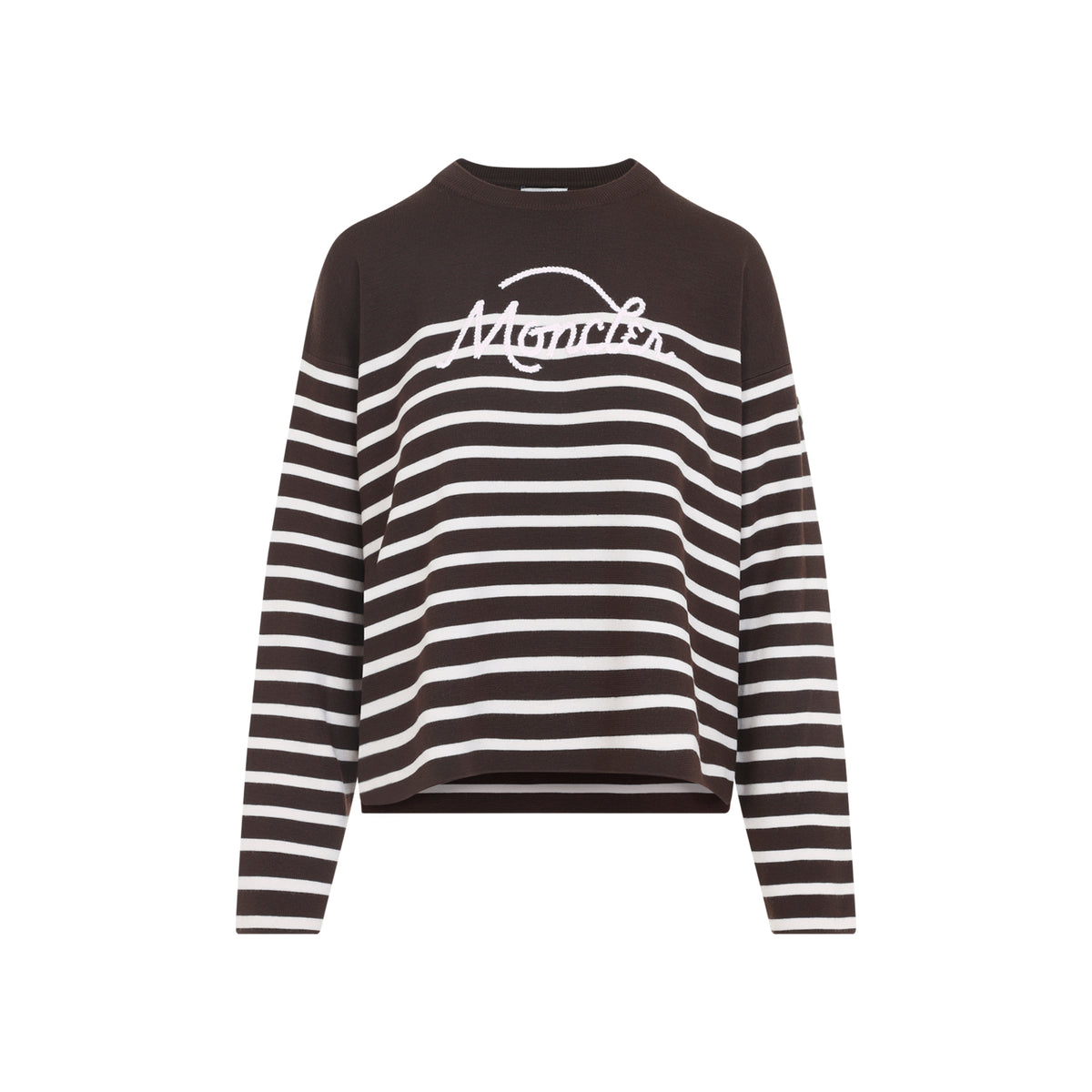 Moncler Striped Logo Knit Sweater Women