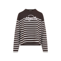 Moncler Striped Logo Knit Sweater Women