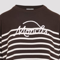 Moncler Striped Logo Knit Sweater Women