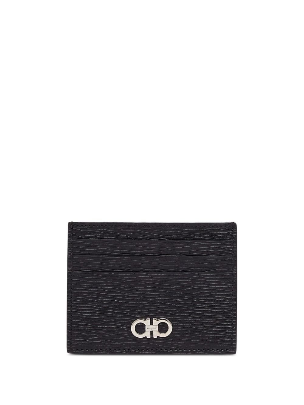 FERRAGAMO Two-Tone Gancini Card Holder Women