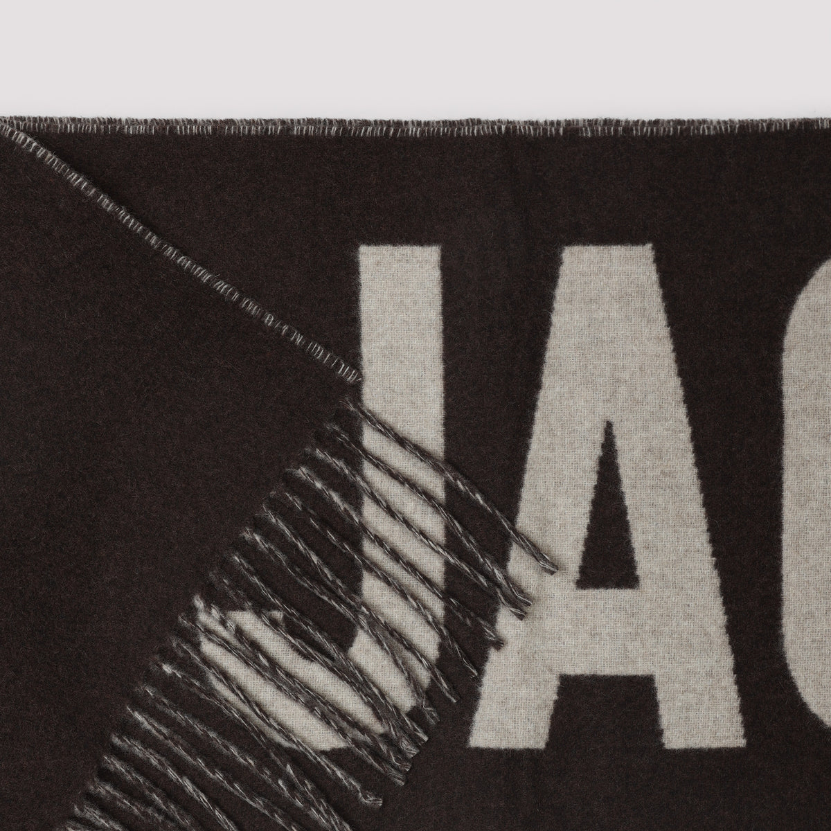 JACQUEMUS "L`Écharpe Jacquemus" In Lana Con Frange E Logo Women