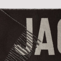 JACQUEMUS "L`Écharpe Jacquemus" In Lana Con Frange E Logo Women