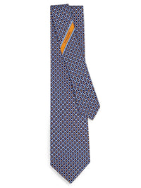 Ferragamo Men Gancini-Print Silk Tie