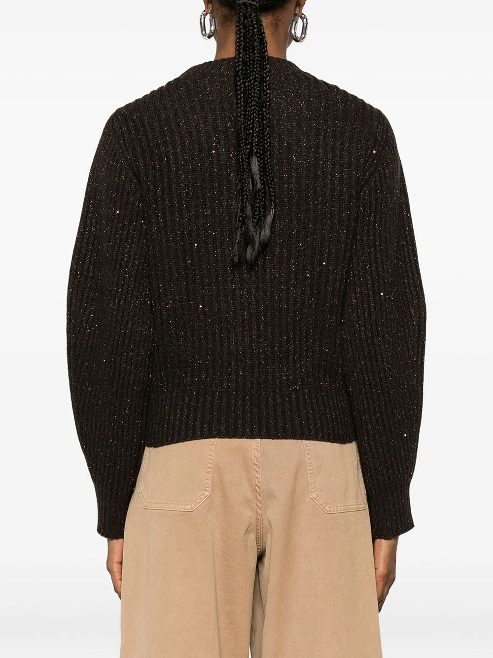 BRUNELLO CUCINELLI Brunello Cucinelli Women Sparkling & Dazzling Cashmere And Wool Ribbed Sweater
