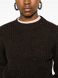 BRUNELLO CUCINELLI Brunello Cucinelli Women Sparkling & Dazzling Cashmere And Wool Ribbed Sweater