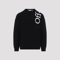 Off White Vertical Bookish Knit Crewneck Men