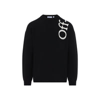 Off White Vertical Bookish Knit Crewneck Men