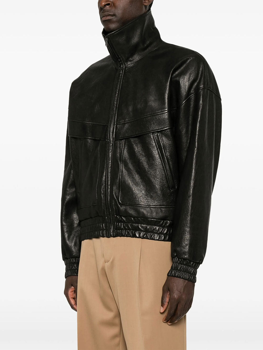 SAINT LAURENT Saint Laurent Men Jacket In Bubbled Lambskin