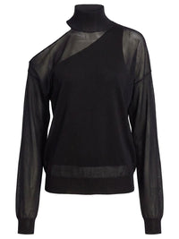 FENDI Maglia In Organza Di Seta Nera Women