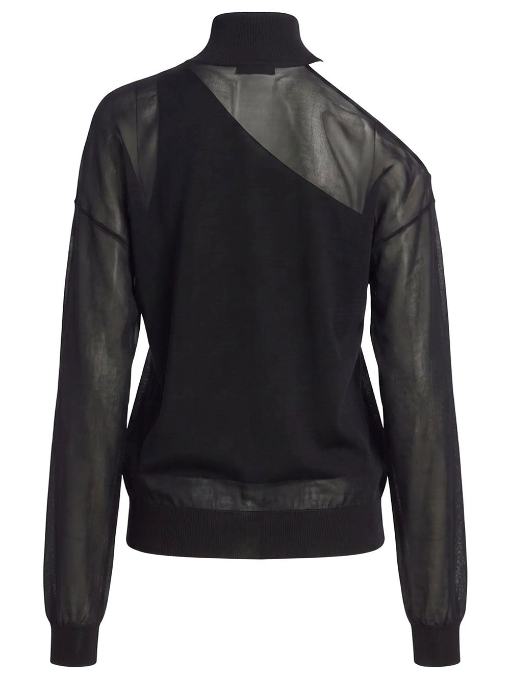 FENDI Maglia In Organza Di Seta Nera Women