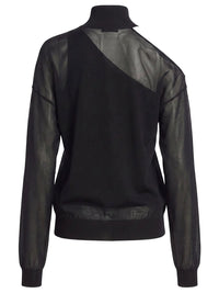 FENDI Maglia In Organza Di Seta Nera Women