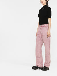 COURREGES Courreges Women Reedition Short Sleeves Ribbed Knitted Sweater