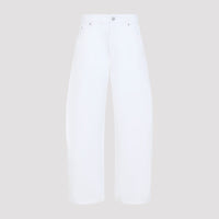 Alaïa Rodeo Light White Denim Trousers Women
