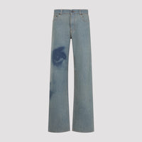 Jean Paul Gaultier Face Print Straingh Leg Denim Jeans Women