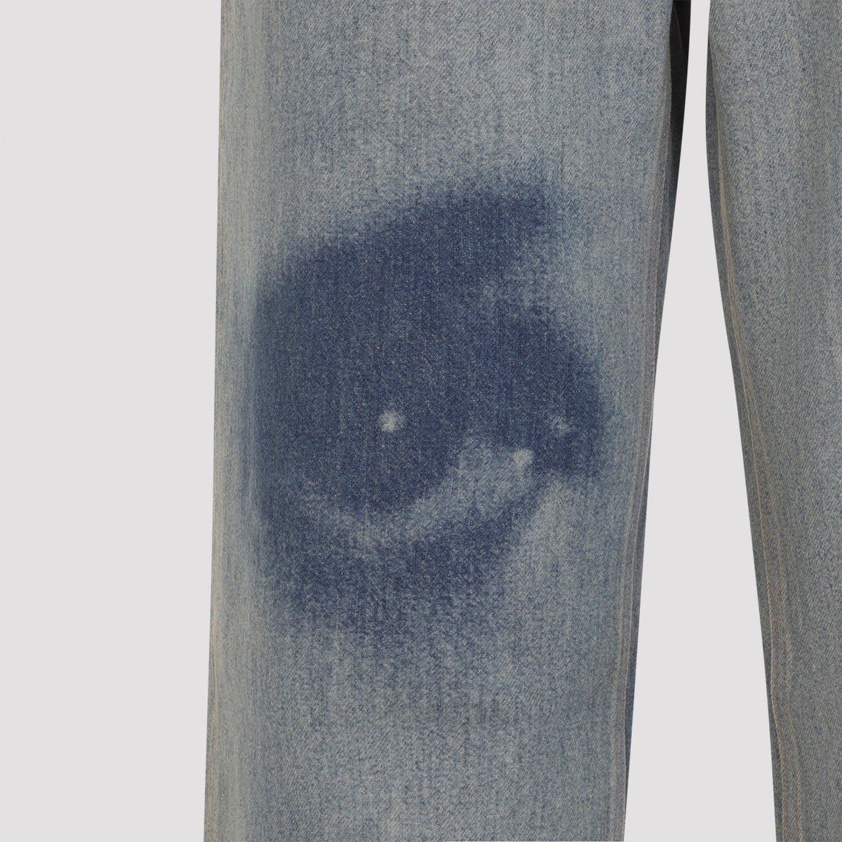Jean Paul Gaultier Face Print Straingh Leg Denim Jeans Women