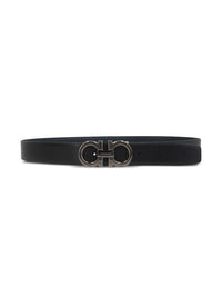 FERRAGAMO Ferragamo Men Semi-Matt Grained Leather Reversible Gancini Belt