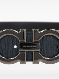 FERRAGAMO Ferragamo Men Semi-Matt Grained Leather Reversible Gancini Belt