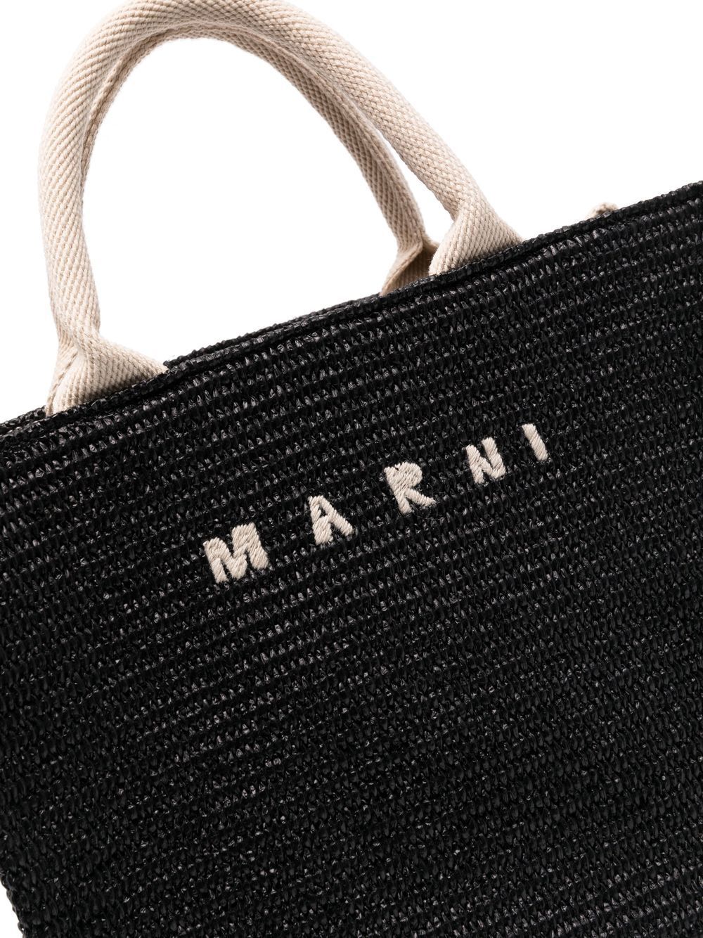 Marni Women Raffia-Effect Small Tote Bag
