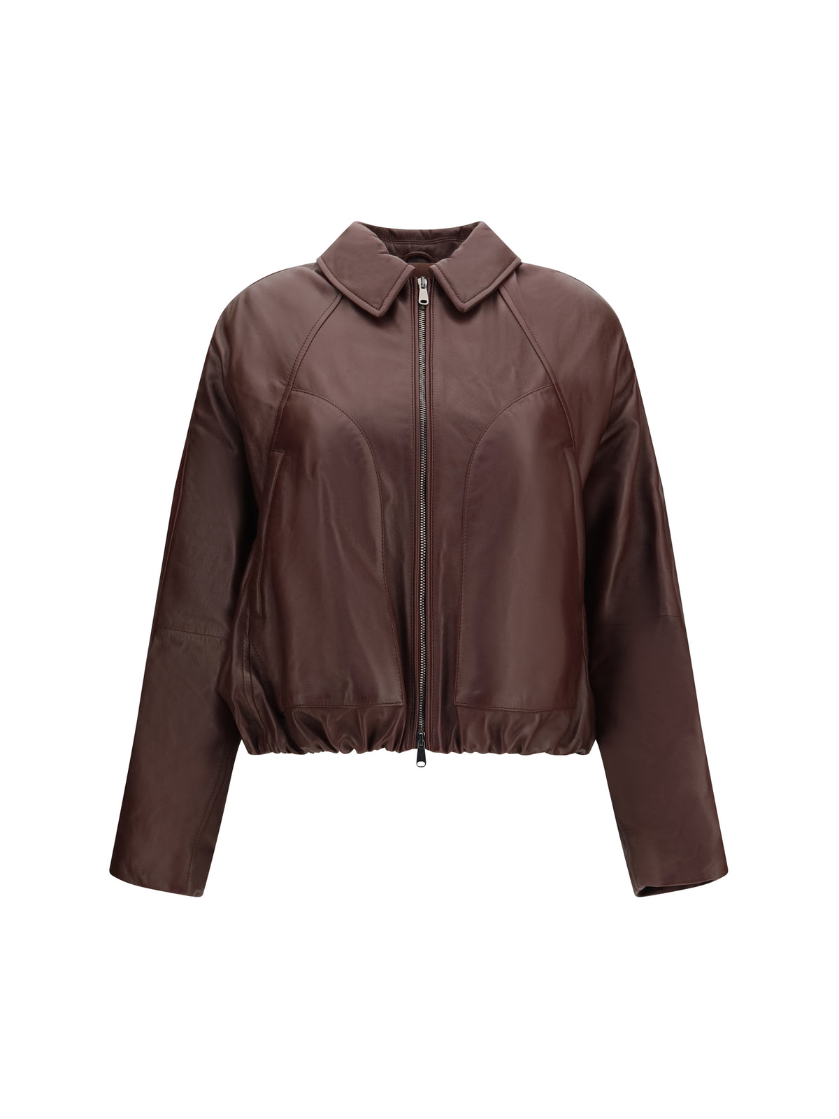 Brunello Cucinelli Women Nappa Jacket With Drawstring And Monili