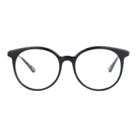 Chloe Eyeglasses Round Full Rim, Shiny Dark Blue Frame and Clear Demo Lens Lens CH0006O006
