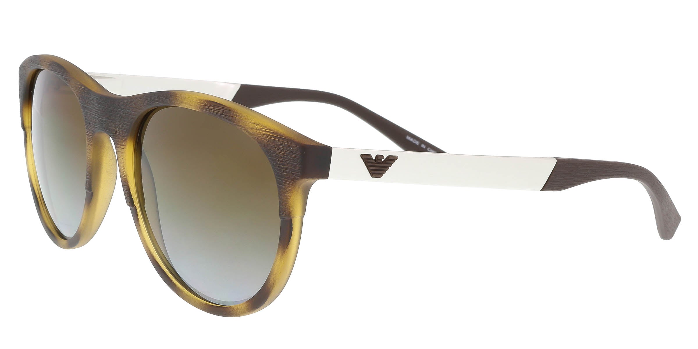 Emporio Armani Havana/Silver Round EA4084 5089T5 Sunglasses
