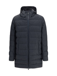 Herno Men Long Padded Hooded Jacket