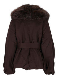 Rotate Rotate Women Faux-Fur Collar Jacket