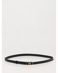 Ferragamo Skinny Leather Belt Women Black
