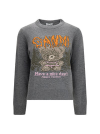 GANNI Ganni Women Teddy Wool Crewneck Sweater