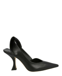 ByFar Womens Yasha Leather Slingback Pumps