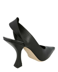 ByFar Womens Yasha Leather Slingback Pumps