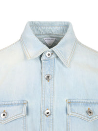 Bottega Veneta Men Extra Bleach Wash Denim Shirt