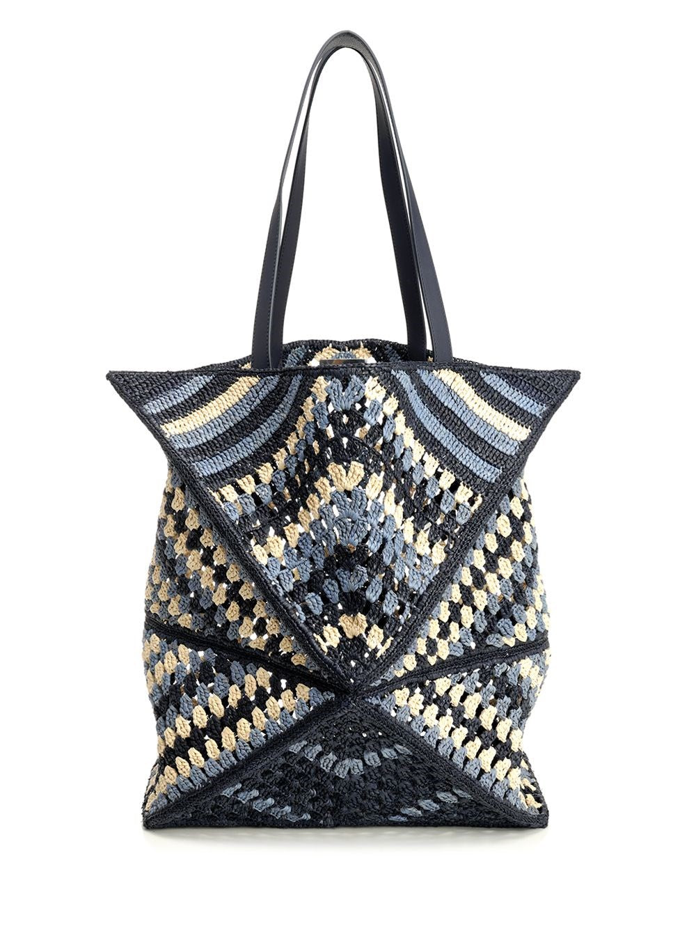 Loewe Paula's Ibiza Men Puzzle Fold Xl Tote Bag In Raffia