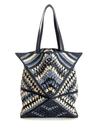 Loewe Paula's Ibiza Men Puzzle Fold Xl Tote Bag In Raffia