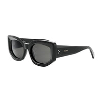 Celine Celine Sunglasses Cat Eye Full Rim, Shiny Black Frame and Grey Lens CL40277I01A
