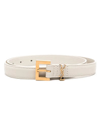 SAINT LAURENT Saint Laurent Women Cassandre Thin Belt With Square Buckle In Box Leather