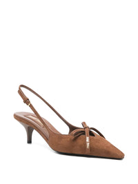 MIU MIU Miu Miu Women Suede Slingback Pumps With Bow