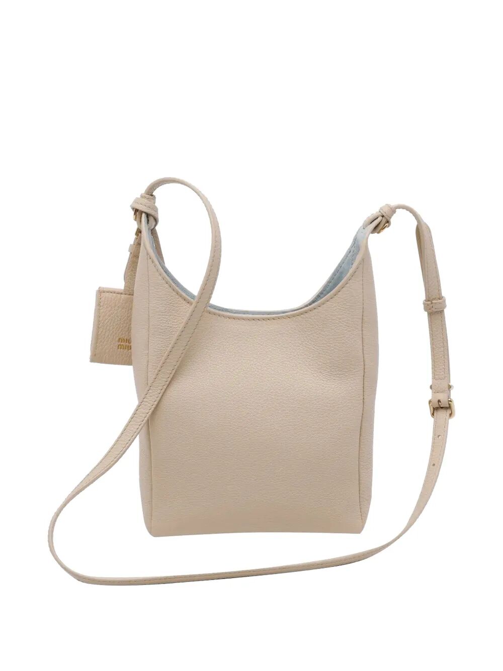 Miu Miu Women Leather Bucket Bag With Adjustable Shoulder Strap