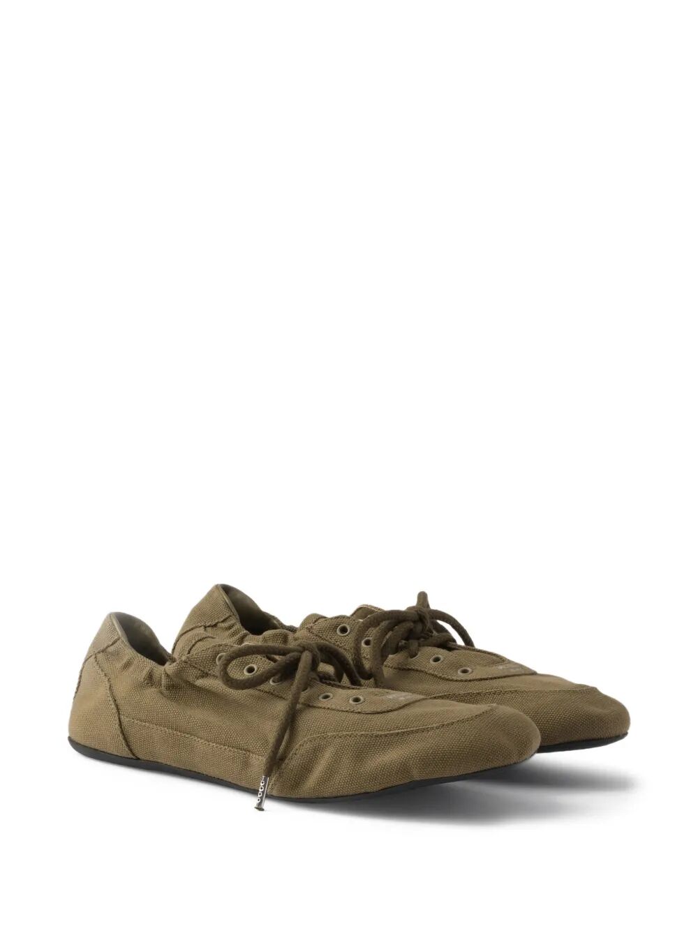 Prada Women Collapse Canvas Sneakers