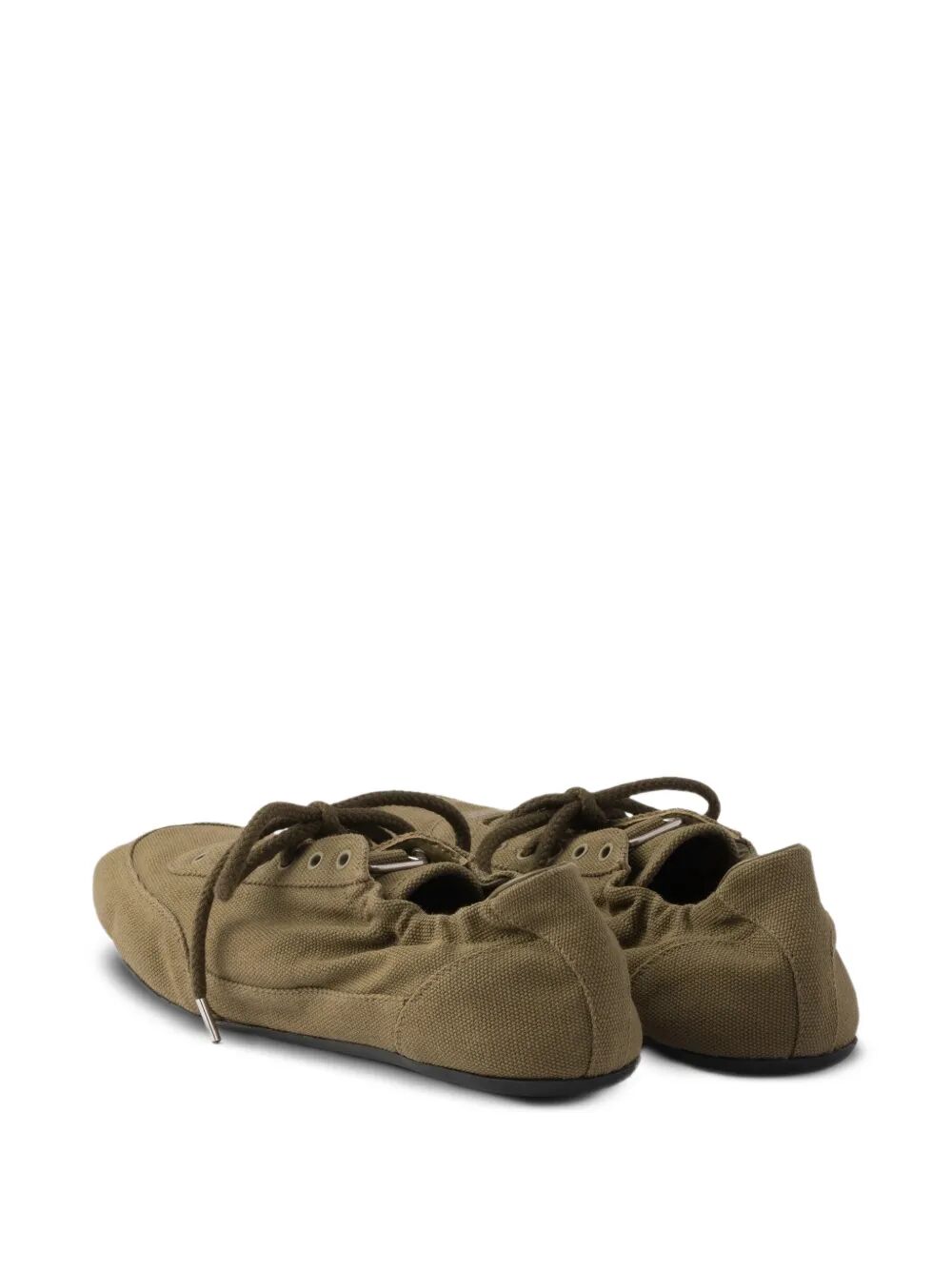 Prada Women Collapse Canvas Sneakers