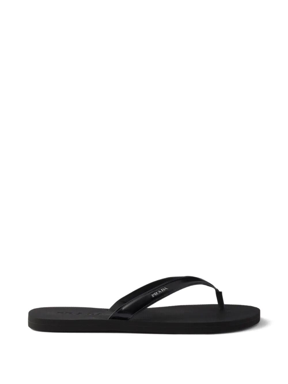 PRADA Brushed Leather Flip-Flops Women