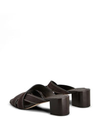 Tod's Women T-Shaped Band Crossing Smooth Leather And Suede Sandals